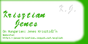 krisztian jenes business card